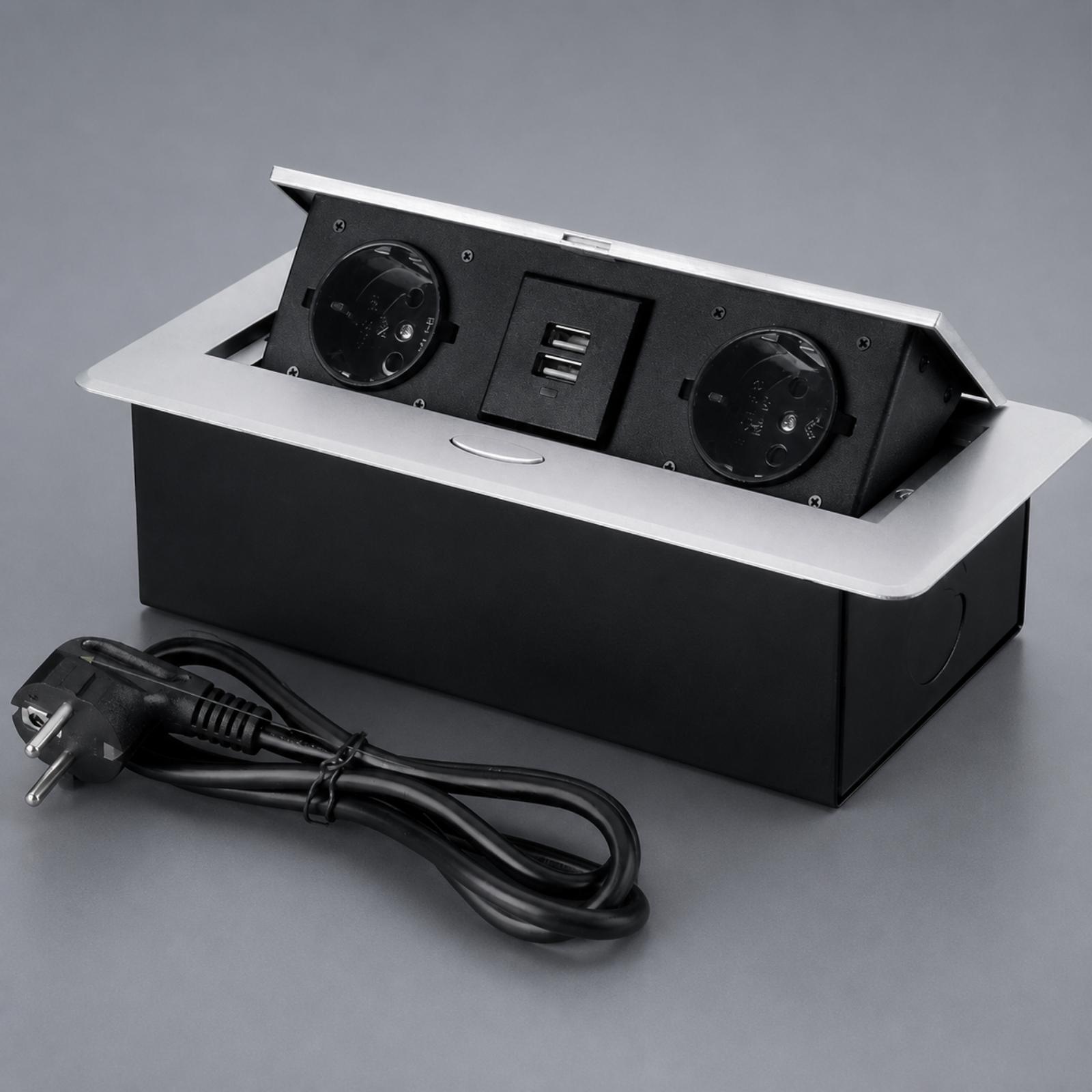 Desk Setup Hub - Quick-Setup Desktop Power Outlet CE Certified