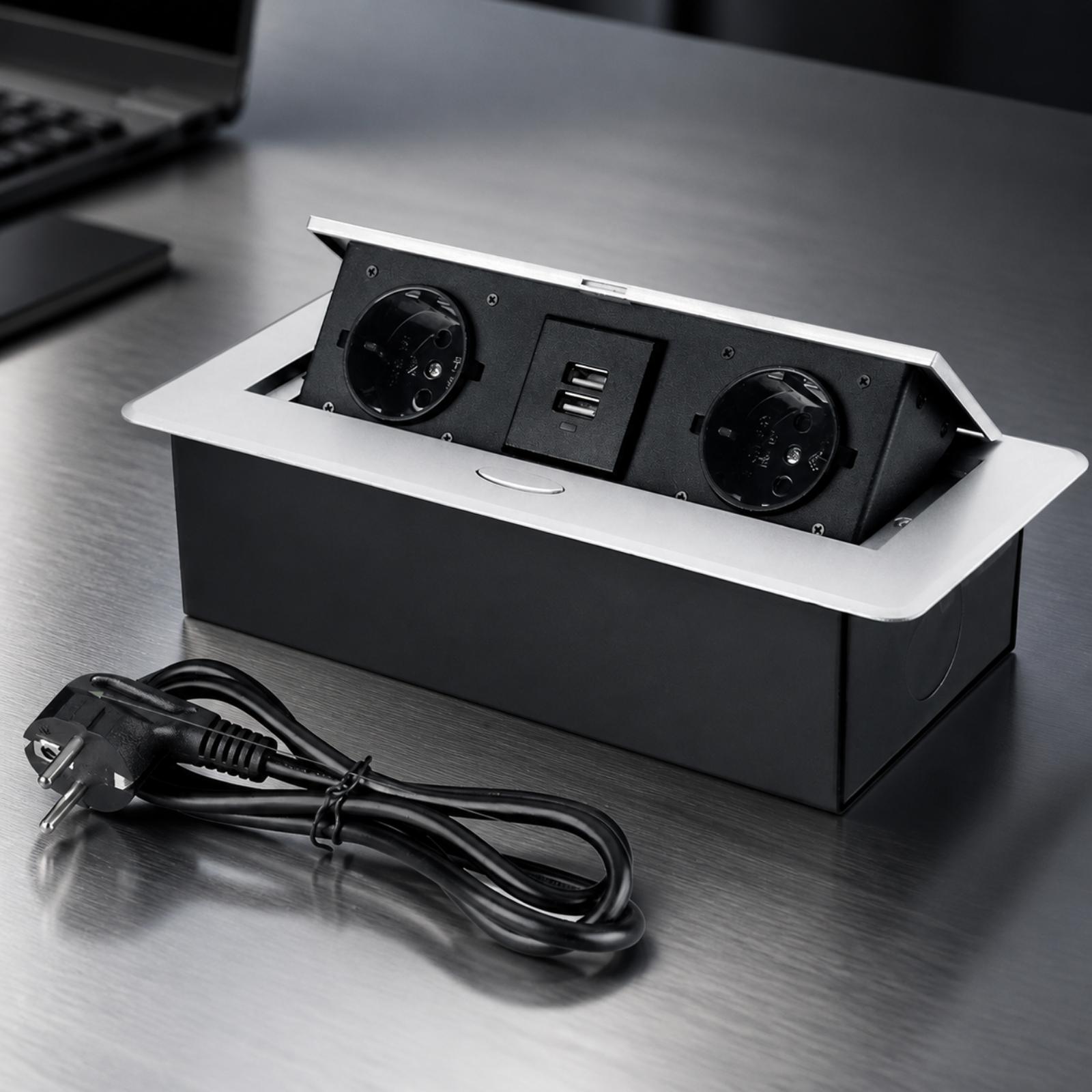 Desk Setup Hub - Quick-Setup Desktop Power Outlet CE Certified