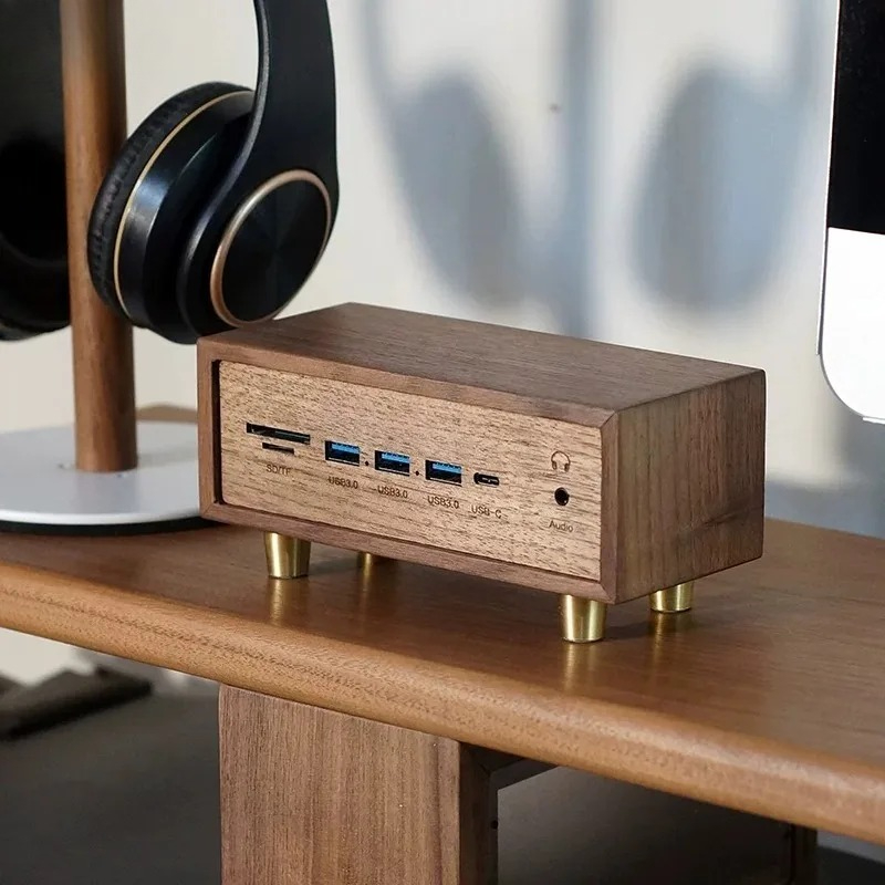 Creative Desk‑Setup Solid Wood - đánh giá và giá Desk Setup Black And Wood