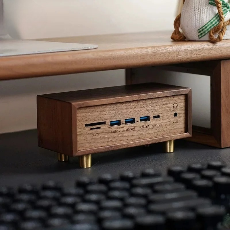 Creative Desk‑Setup Solid Wood - đánh giá và giá Desk Setup Black And Wood