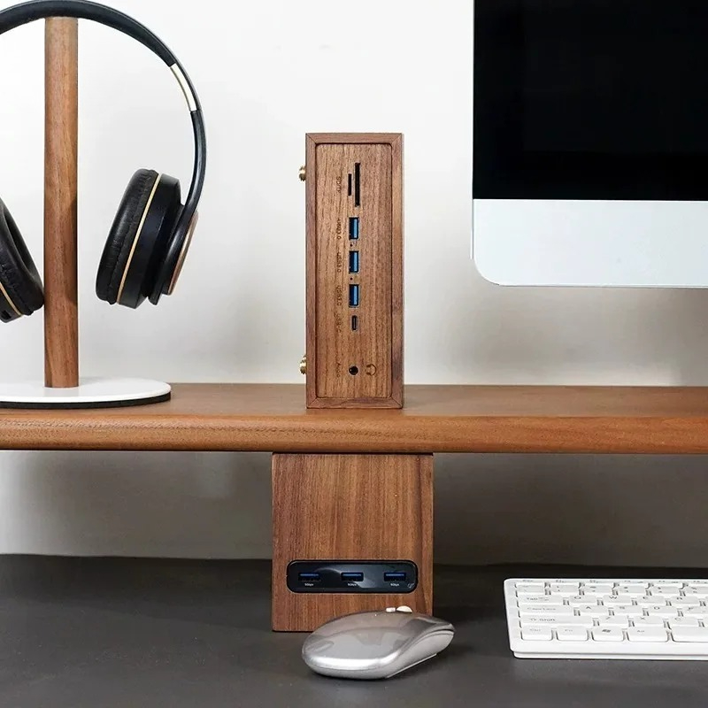 Creative Desk‑Setup Solid Wood - đánh giá và giá Desk Setup Black And Wood