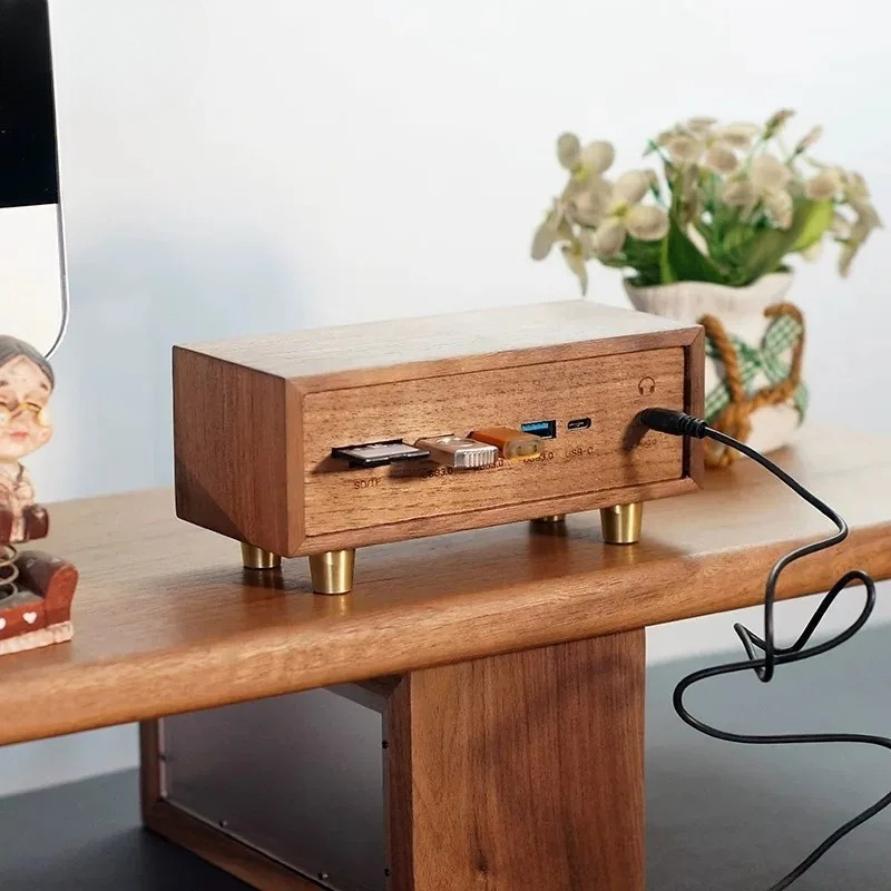 Creative Desk‑Setup Solid Wood - đánh giá và giá Desk Setup Black And Wood