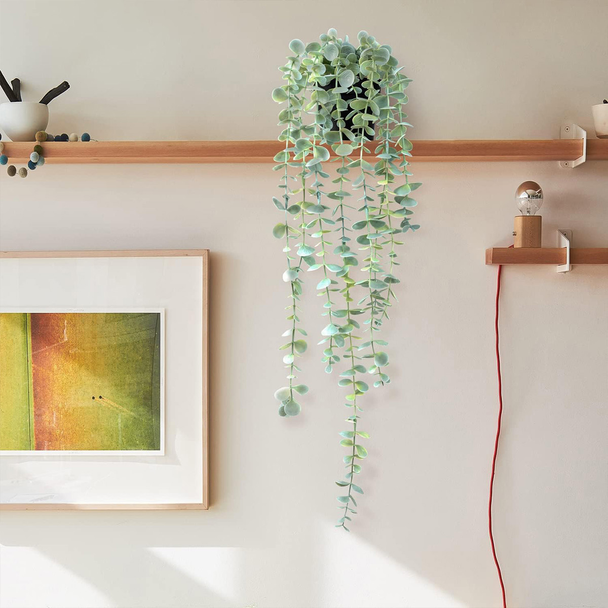 Artificial Ivy Hanging Eucalyp - đánh giá và giá Desk Setup Plants