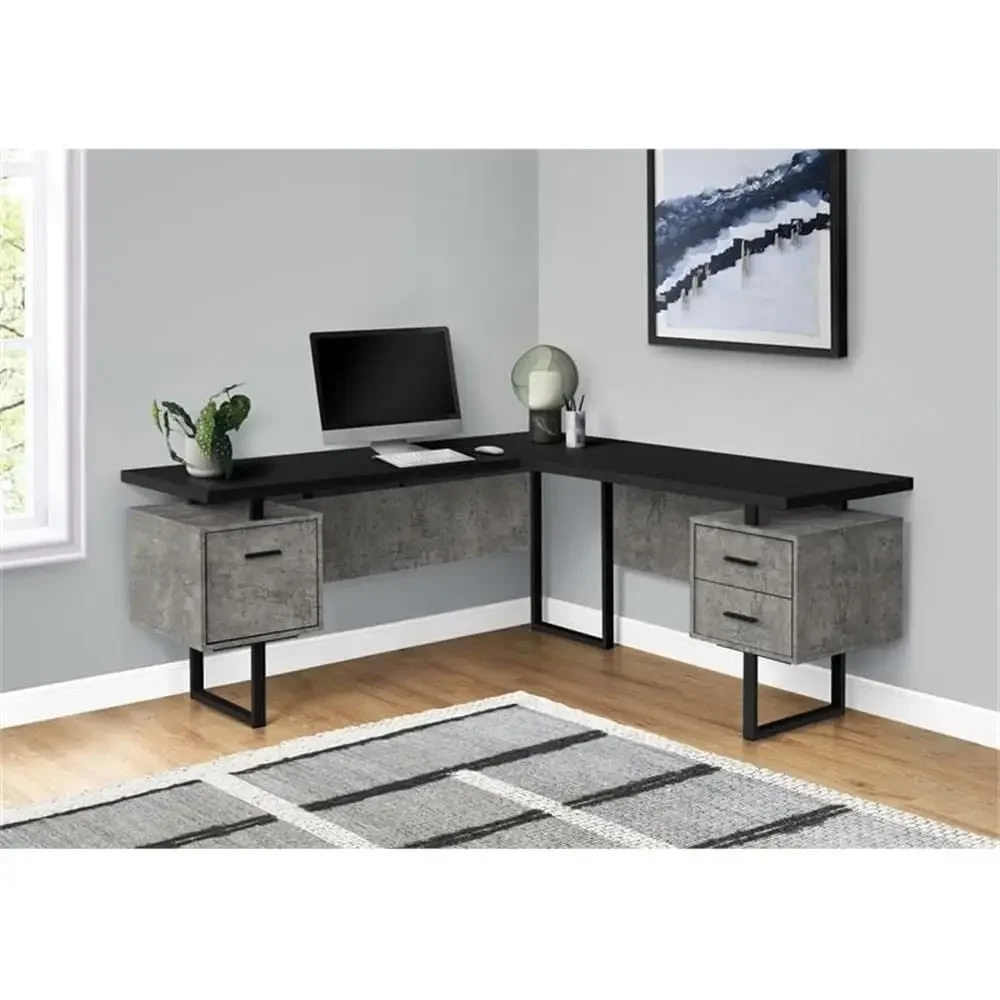 L-Shaped 70 Computer Desk with - đánh giá và giá Desk Setup L Shaped