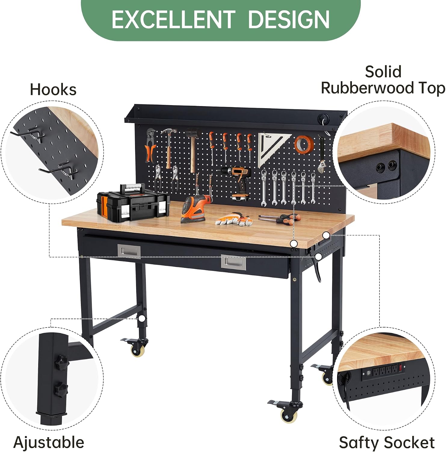 Tacleekii 48x24inch Adjustable - đánh giá và giá Desk Drawer Unit
