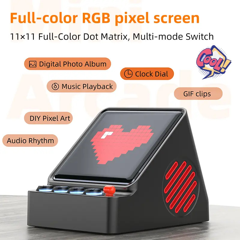 Retro Pixel Art Programmable L - đánh giá và giá Desk Setup With Speakers