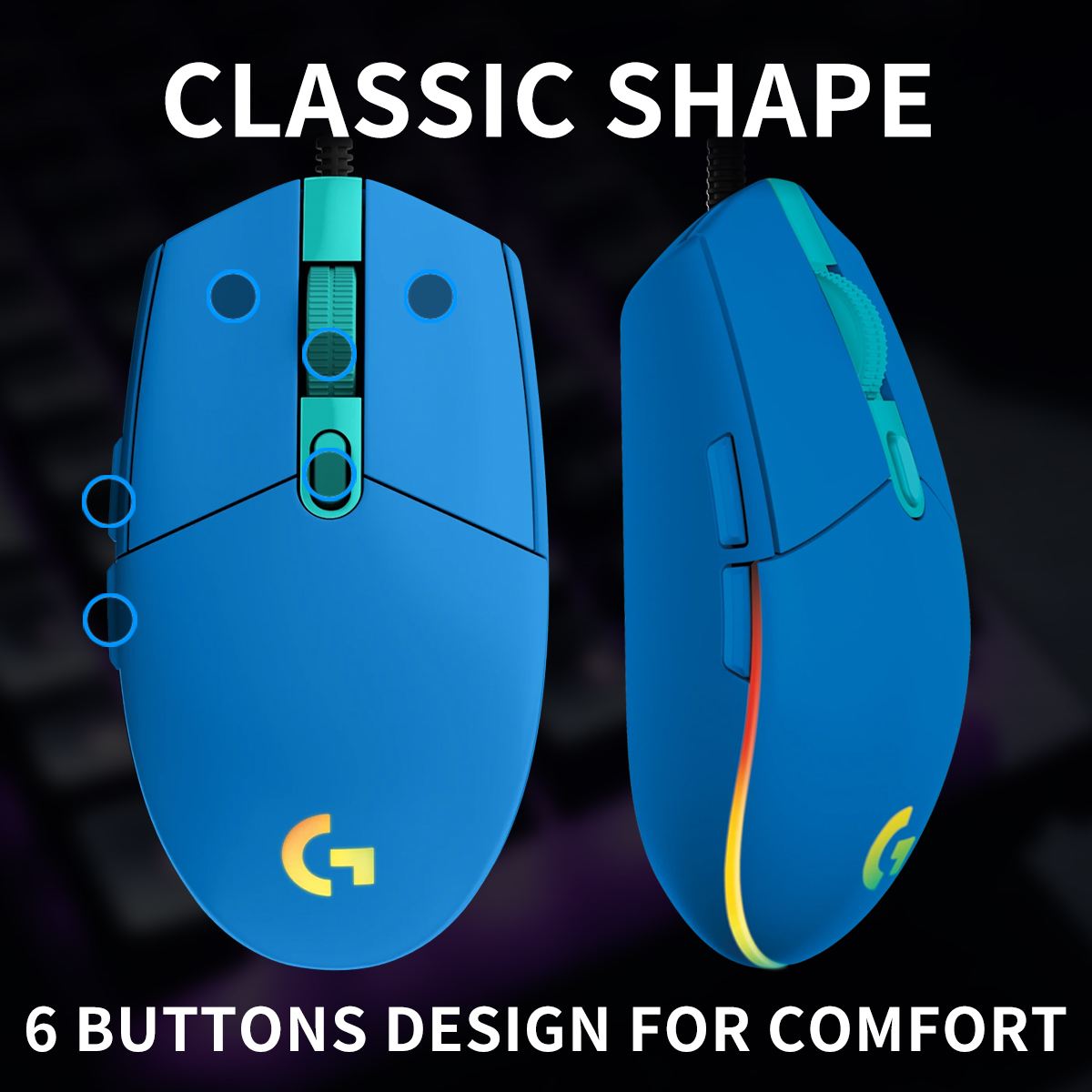 Logitech G203/G402 Human body  - đánh giá và giá Logitech Mouse G203