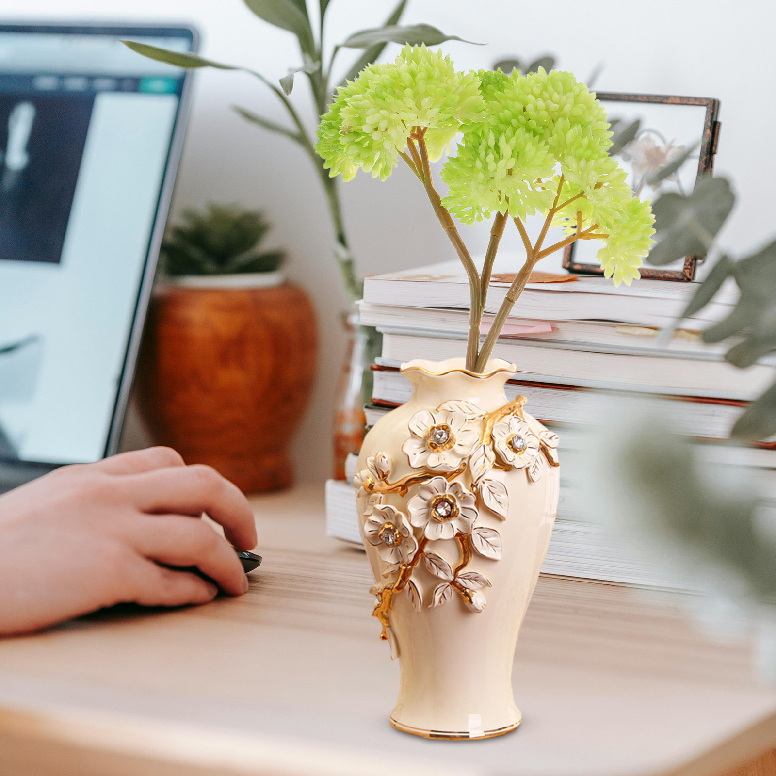 Realistic Faux Succulent Plant - đánh giá và giá Desk Setup Plants