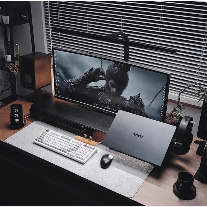 Modular Walnut Monitor Stand f - đánh giá và giá Desk Setup For Laptop And Monitor