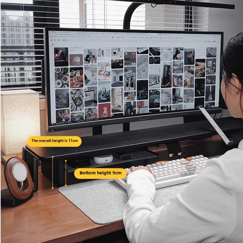 Modular Walnut Monitor Stand f - đánh giá và giá Desk Setup For Laptop And Monitor