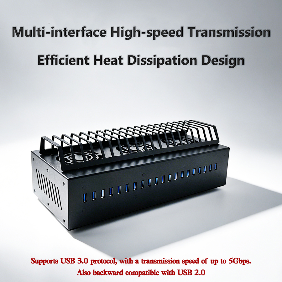 20-Port USB 3.0 Hub Chassis +  - đánh giá và giá Desk Setup Hub