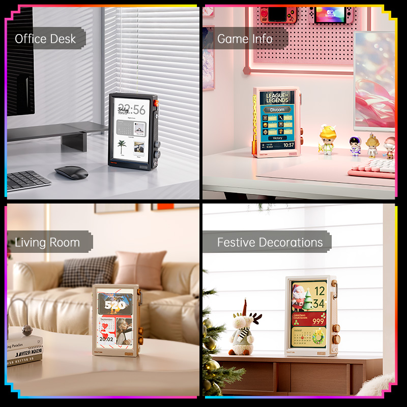Divoom Times Frame 10.1″ Smart - đánh giá và giá Desk Setup With Speakers