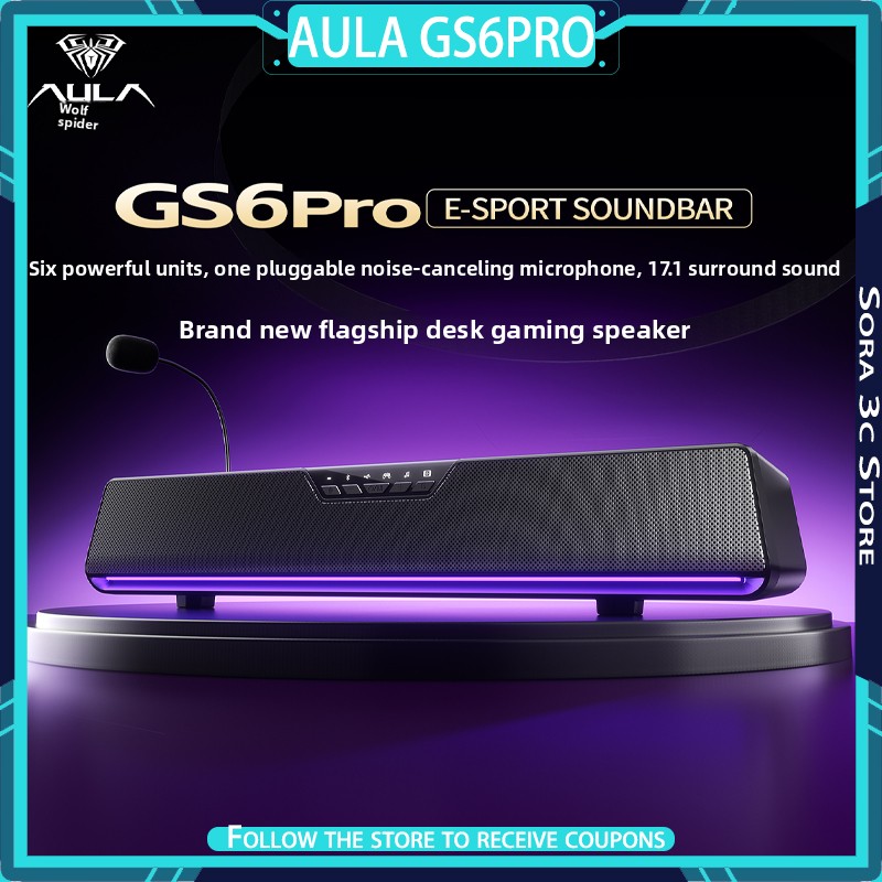 AULA GS6Pro Esports Speaker Bl - đánh giá và giá Desk Setup With Speakers