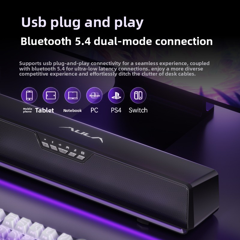 AULA GS6Pro Esports Speaker Bl - đánh giá và giá Desk Setup With Speakers