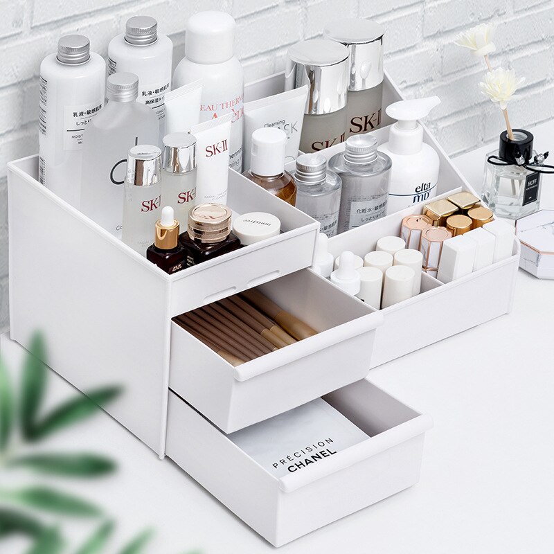 1PC White Plastic Makeup Stora - đánh giá và giá Desk Drawer Unit