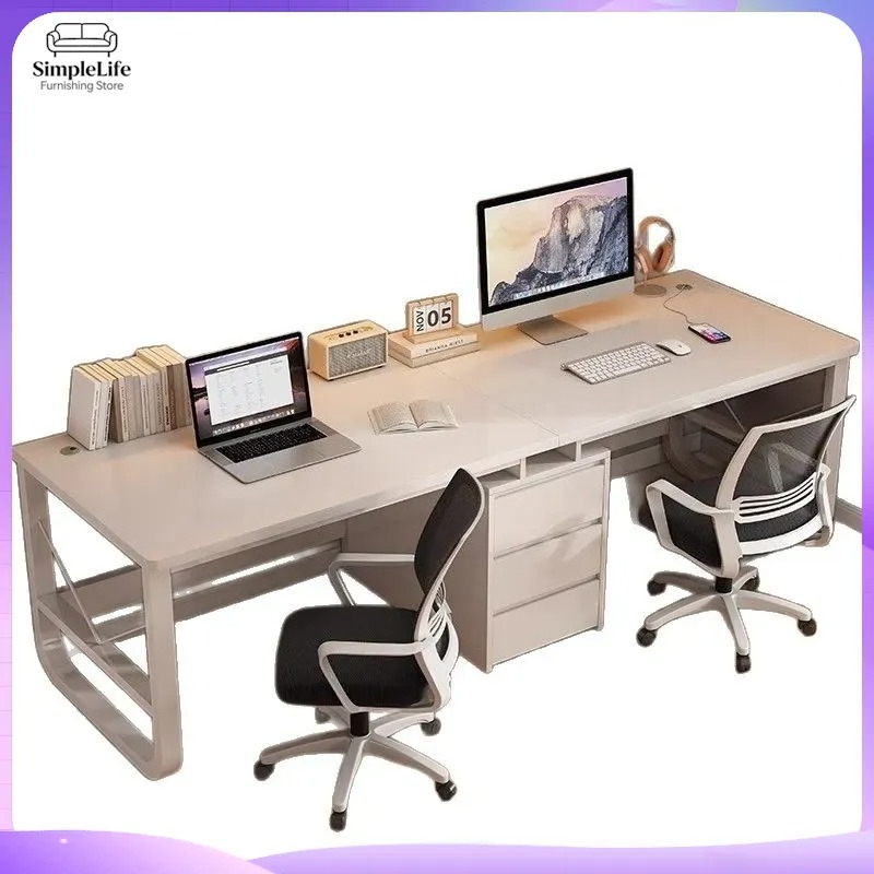 Double Computer Desk for Home  - đánh giá và giá Desk Setup L Shaped