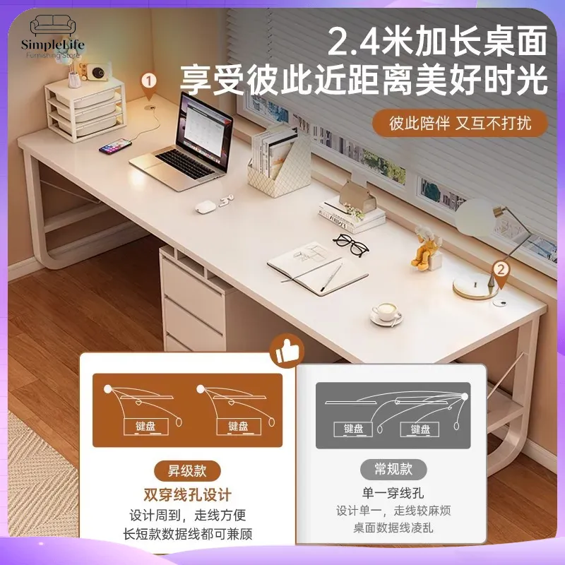 Double Computer Desk for Home  - đánh giá và giá Desk Setup L Shaped