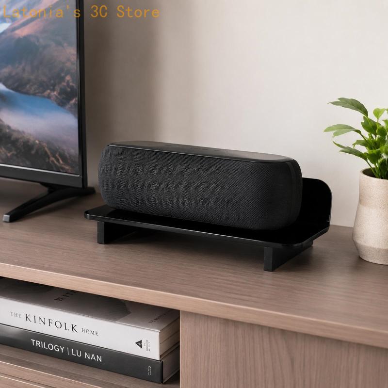 Giá đỡ loa acrylic màu đen cho - đánh giá và giá Desk Setup With Speakers