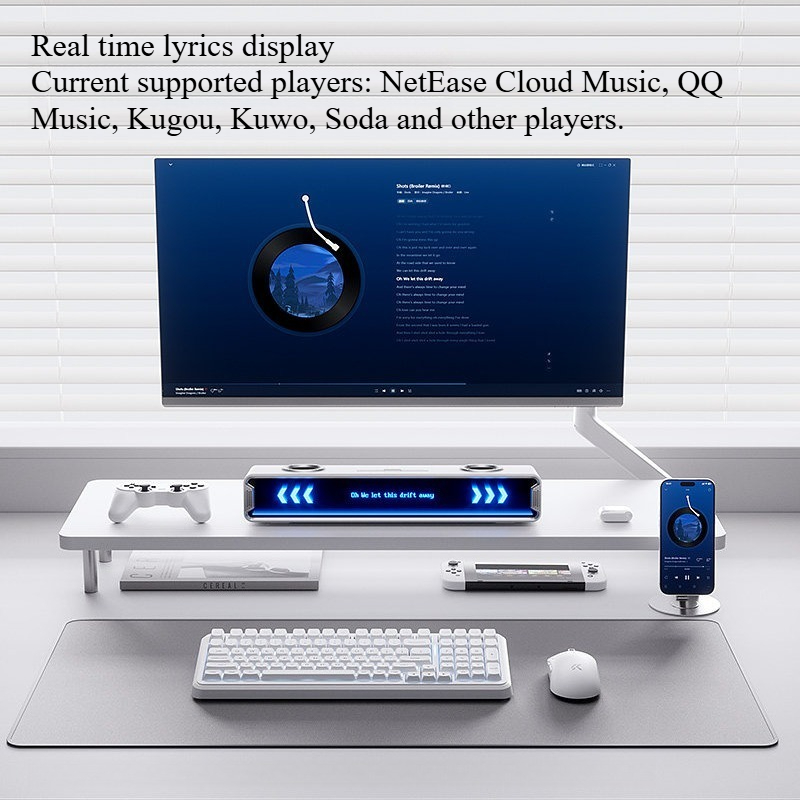 K20 GT Full Screen Subtitle Sp - đánh giá và giá Desk Setup With Speakers