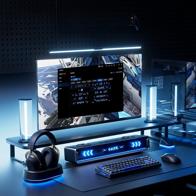 K20 GT Full Screen Subtitle Sp - đánh giá và giá Desk Setup With Speakers
