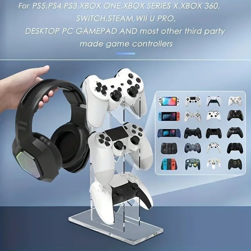 Game Storage Rack 3 Tier Contr - đánh giá và giá Desk Setup Headphone Stand