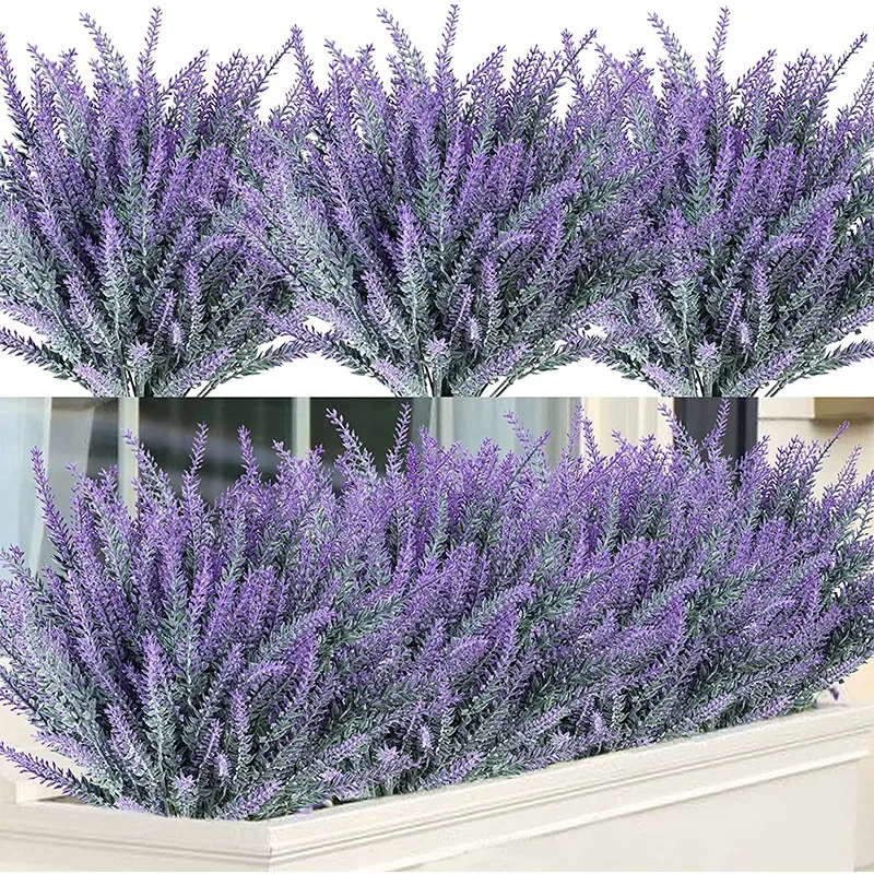 1 Bundle Purple Artificial Lav - đánh giá và giá Desk Setup Plants