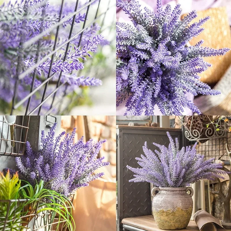 1 Bundle Purple Artificial Lav - đánh giá và giá Desk Setup Plants