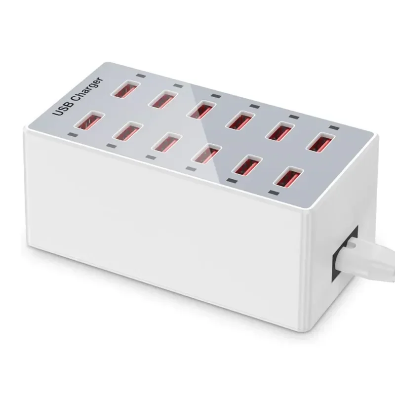 USB Charging Station 60W 12-Po - đánh giá và giá Desk Setup Hub