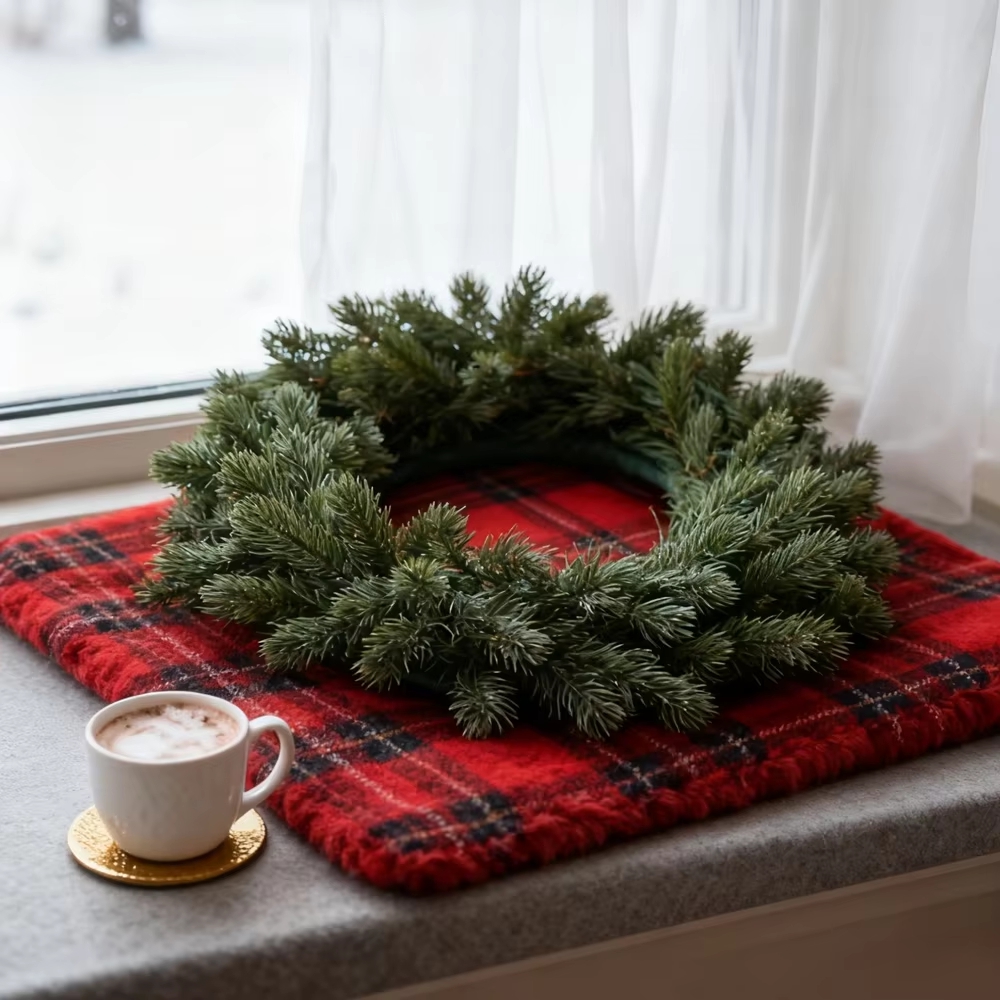 Artificial Pine Wreath Plant C - đánh giá và giá Desk Setup Plants